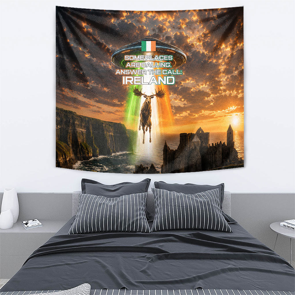 Ireland UFO Tapestry Irish Landscape Answer The Call