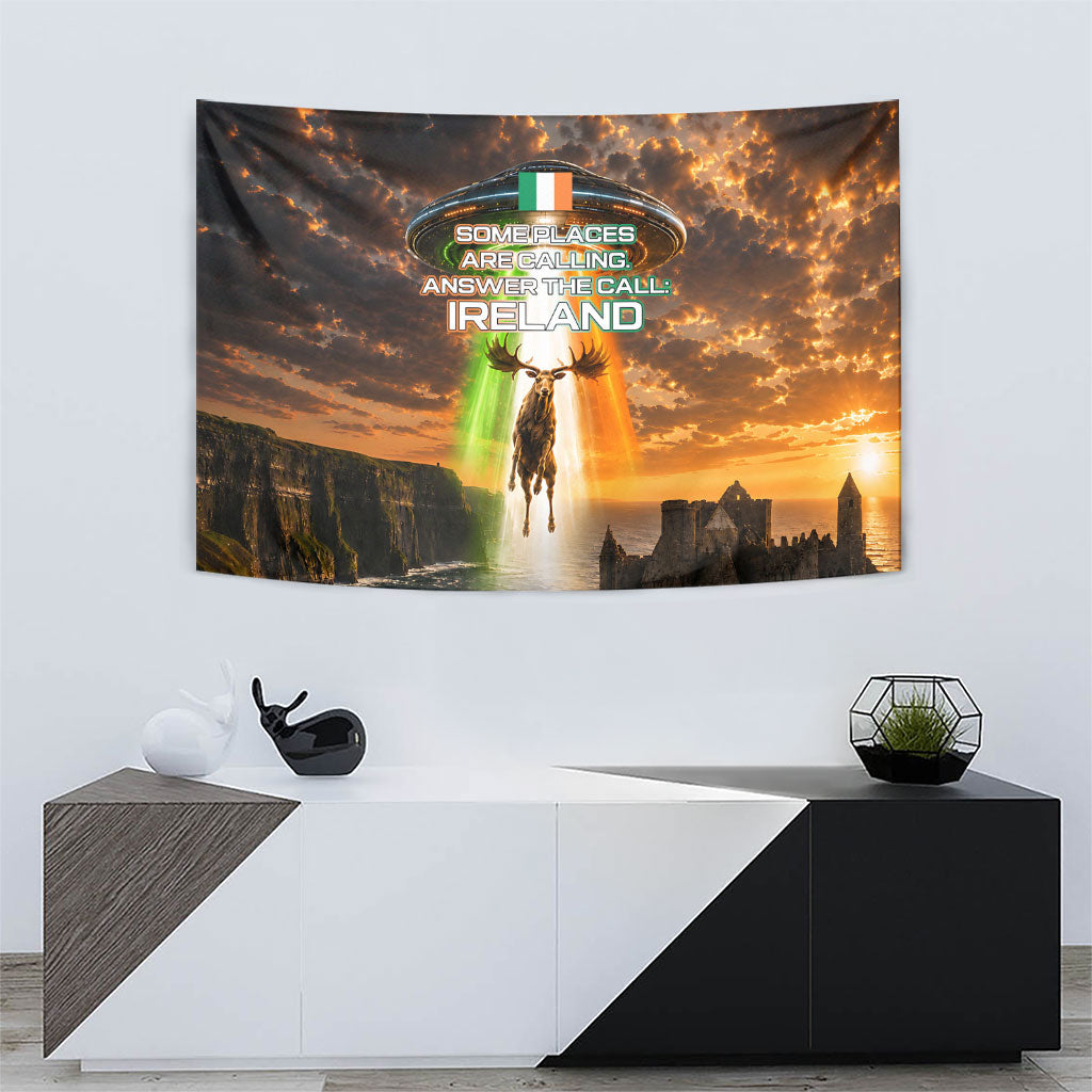 Ireland UFO Tapestry Irish Landscape Answer The Call