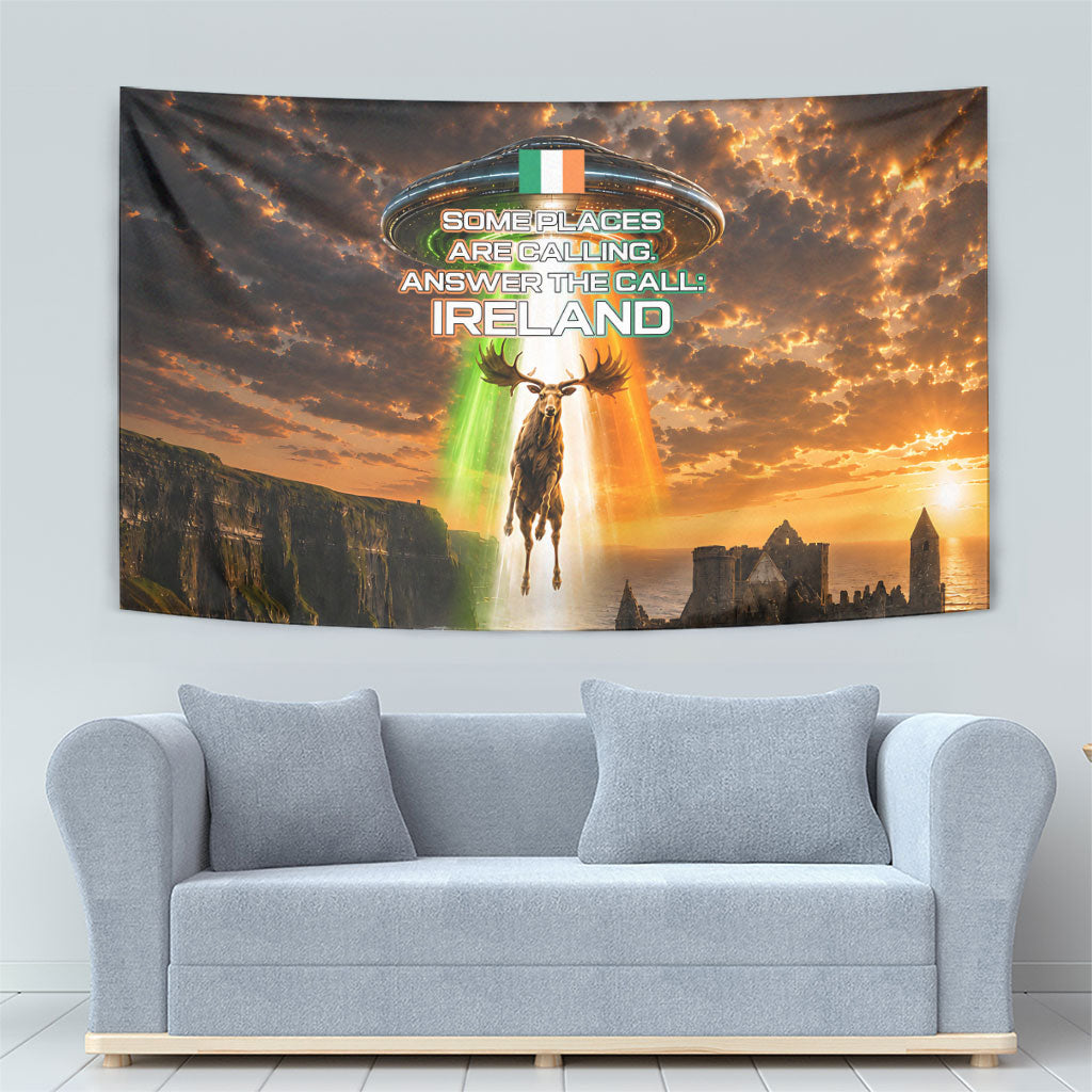 Ireland UFO Tapestry Irish Landscape Answer The Call
