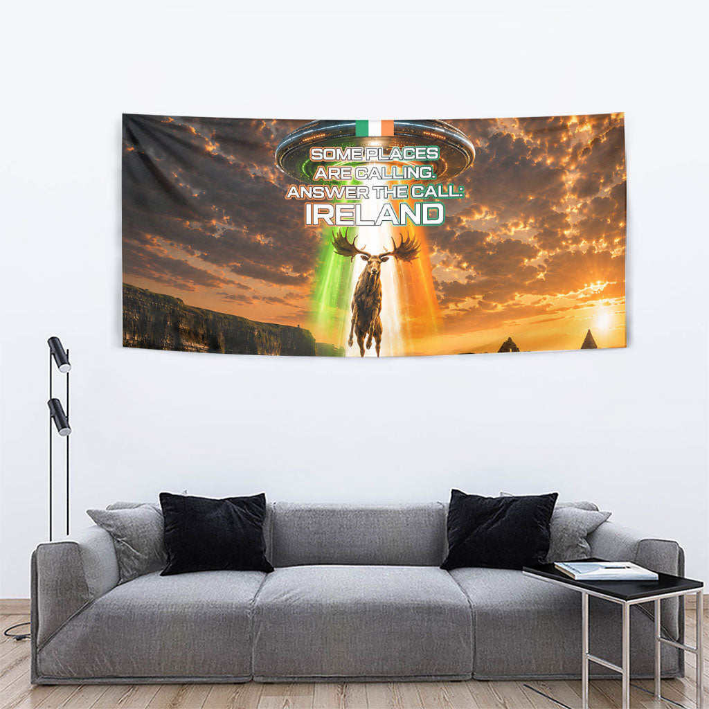 Ireland UFO Tapestry Irish Landscape Answer The Call