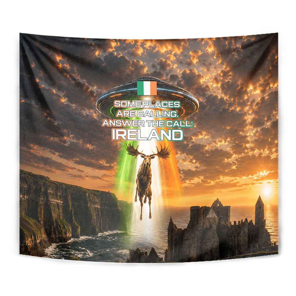 Ireland UFO Tapestry Irish Landscape Answer The Call