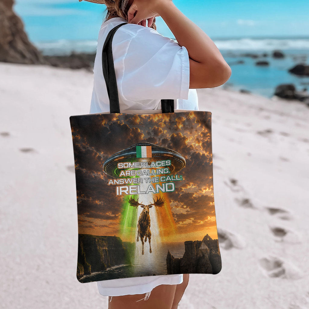 Ireland UFO Tote Bag Irish Landscape Answer The Call