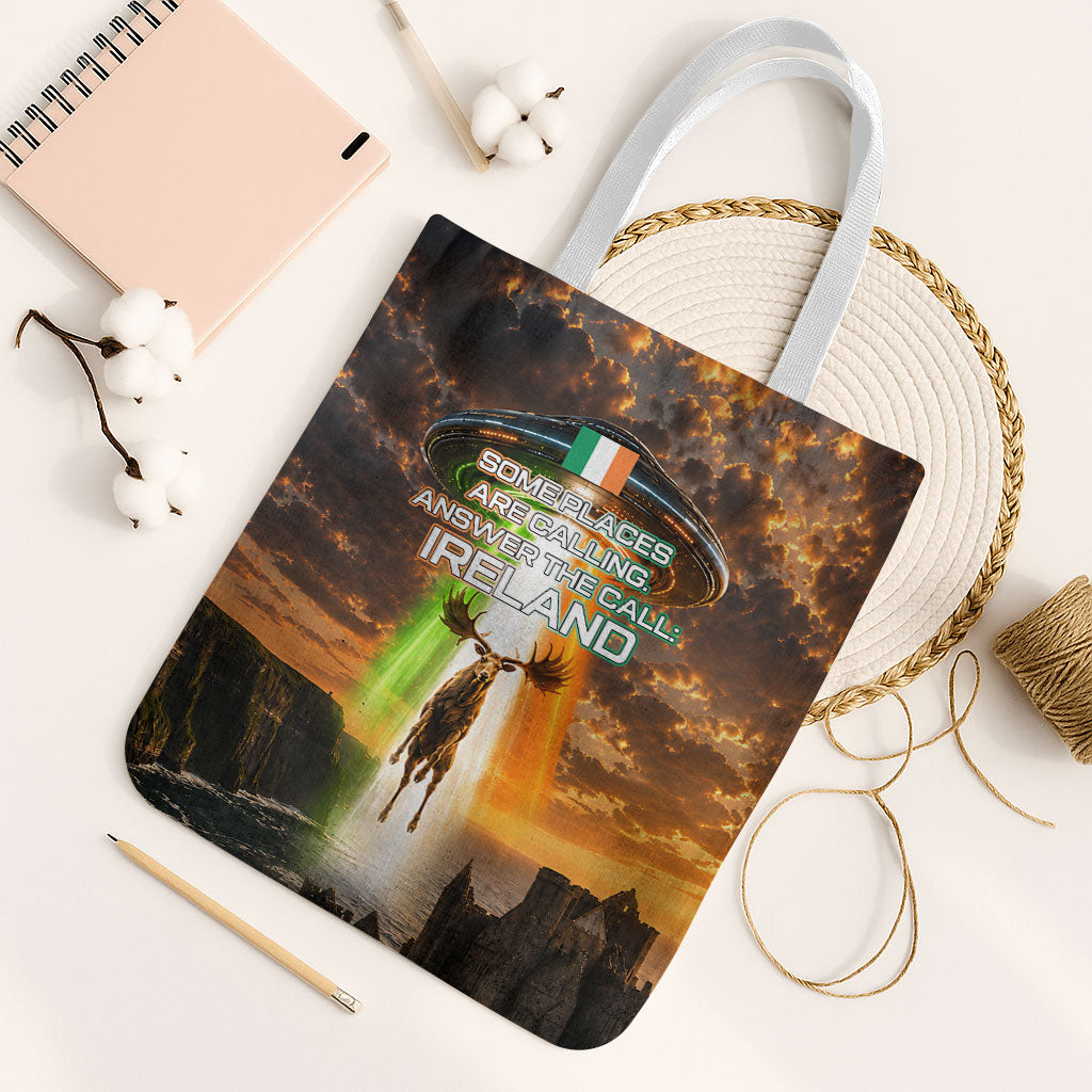 Ireland UFO Tote Bag Irish Landscape Answer The Call