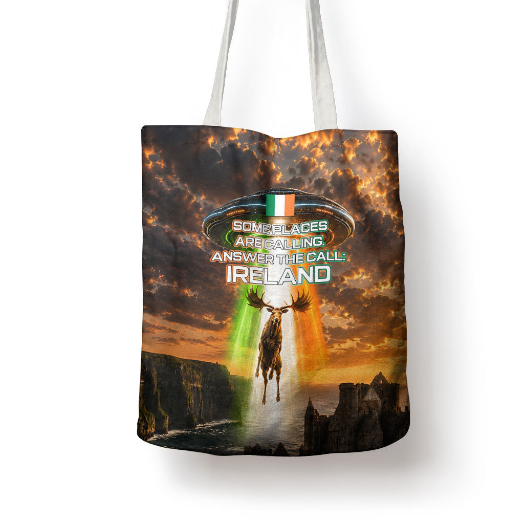 Ireland UFO Tote Bag Irish Landscape Answer The Call