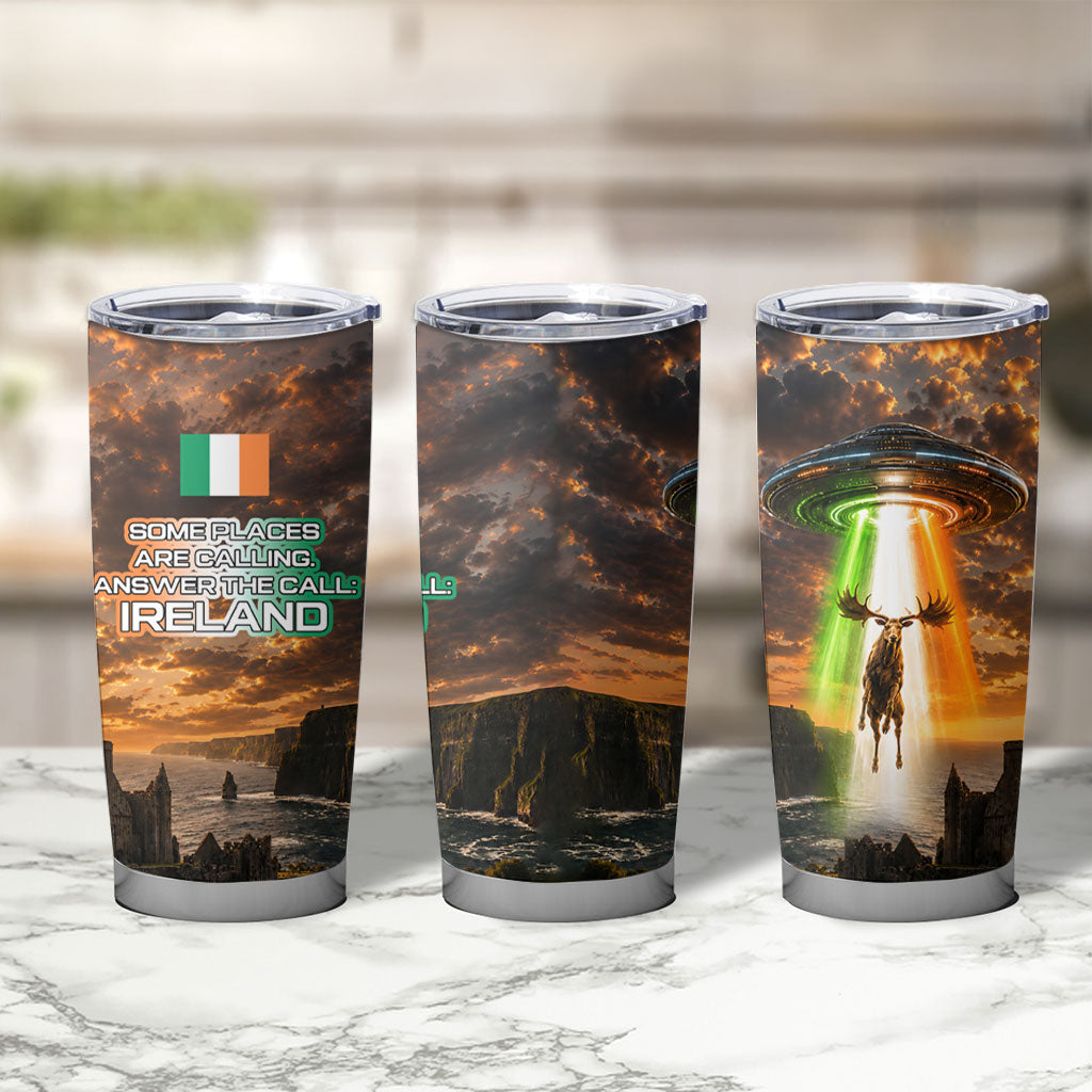 Ireland UFO Tumbler Cup Irish Landscape Answer The Call