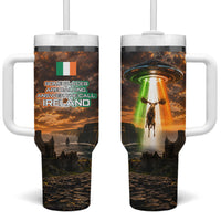 Ireland UFO Tumbler With Handle Irish Landscape Answer The Call