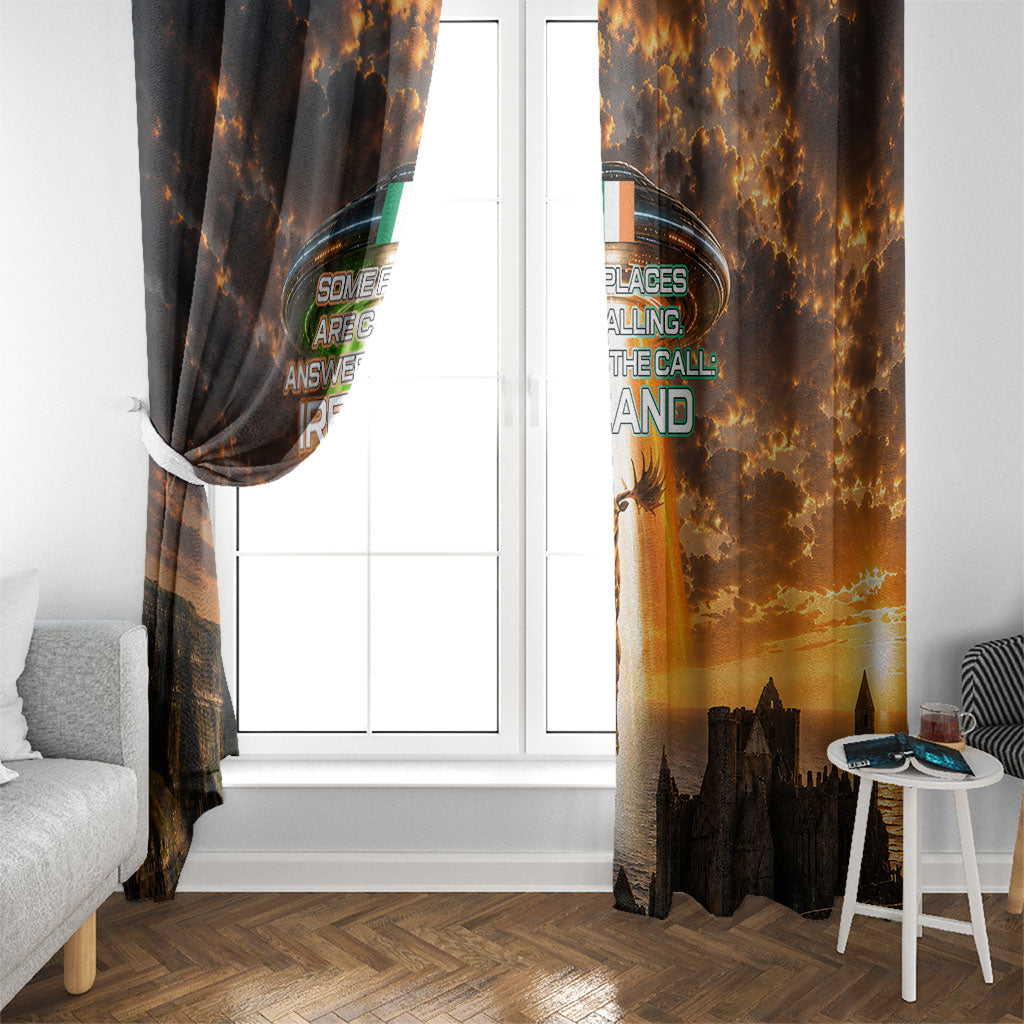 Ireland UFO Window Curtain Irish Landscape Answer The Call