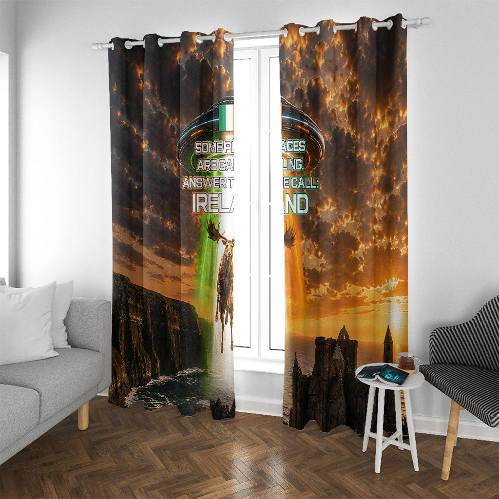 Ireland UFO Window Curtain Irish Landscape Answer The Call