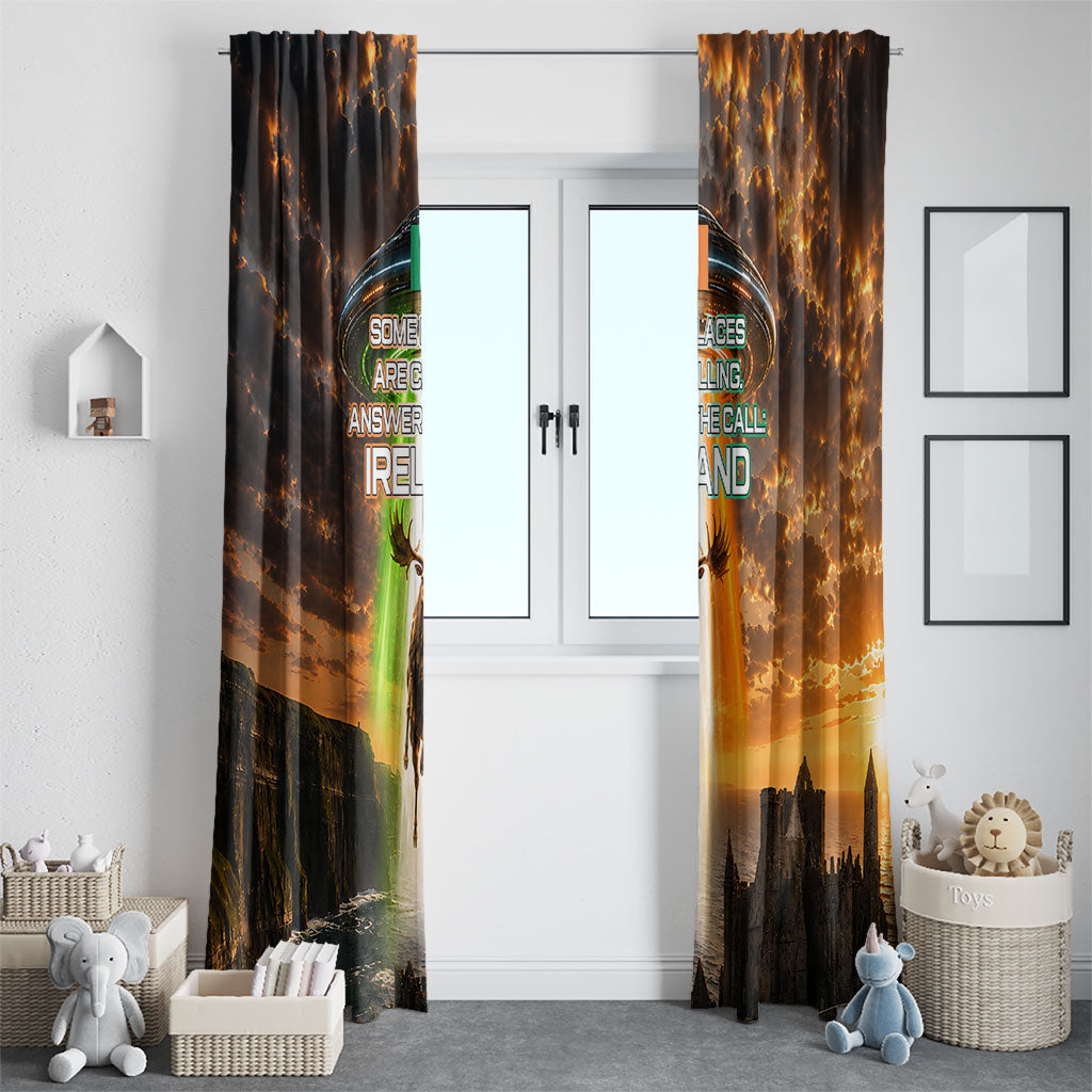 Ireland UFO Window Curtain Irish Landscape Answer The Call