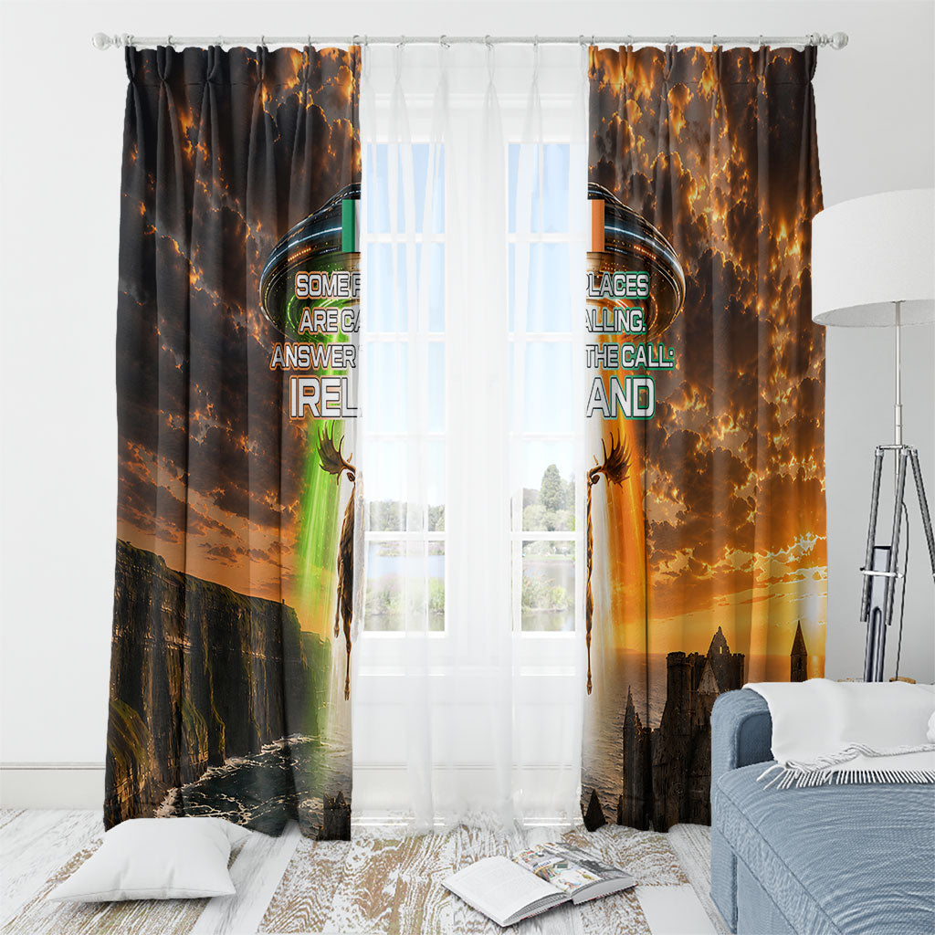 Ireland UFO Window Curtain Irish Landscape Answer The Call