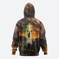 Ireland UFO Zip Hoodie Irish Landscape Answer The Call