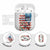 American Flag Fishing AirPods Case with Fishing Rods and Lures Watercolor Style Design - Wonder Print Shop