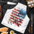American Flag Fishing Apron with Fishing Rods and Lures Watercolor Style Design - Wonder Print Shop