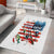 American Flag Fishing Area Rug with Fishing Rods and Lures Watercolor Style Design - Wonder Print Shop