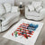 American Flag Fishing Area Rug with Fishing Rods and Lures Watercolor Style Design - Wonder Print Shop