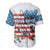 American Flag Fishing Baseball Jersey with Fishing Rods and Lures Watercolor Style Design - Wonder Print Shop