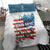 American Flag Fishing Bedding Set with Fishing Rods and Lures Watercolor Style Design - Wonder Print Shop