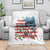 American Flag Fishing Blanket with Fishing Rods and Lures Watercolor Style Design - Wonder Print Shop