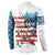 American Flag Fishing Button Sweatshirt with Fishing Rods and Lures Watercolor Style Design - Wonder Print Shop