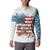 American Flag Fishing Button Sweatshirt with Fishing Rods and Lures Watercolor Style Design - Wonder Print Shop