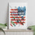 American Flag Fishing Canvas Wall Art with Fishing Rods and Lures Watercolor Style Design - Wonder Print Shop