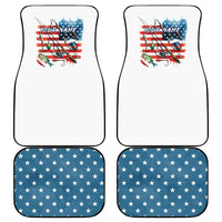 American Flag Fishing Car Mats with Fishing Rods and Lures Watercolor Style Design - Wonder Print Shop