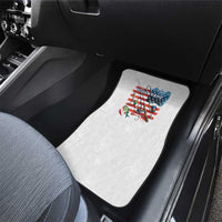 American Flag Fishing Car Mats with Fishing Rods and Lures Watercolor Style Design - Wonder Print Shop