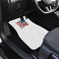 American Flag Fishing Car Mats with Fishing Rods and Lures Watercolor Style Design - Wonder Print Shop