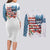 American Flag Fishing Couples Matching Long Sleeve Bodycon Dress and Long Sleeve Button Shirt with Fishing Rods and Lures Watercolor Style Design - Wonder Print Shop