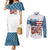 American Flag Fishing Couples Matching Mermaid Dress and Long Sleeve Button Shirt with Fishing Rods and Lures Watercolor Style Design - Wonder Print Shop