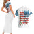 American Flag Fishing Couples Matching Short Sleeve Bodycon Dress and Hawaiian Shirt with Fishing Rods and Lures Watercolor Style Design - Wonder Print Shop
