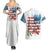 American Flag Fishing Couples Matching Summer Maxi Dress and Hawaiian Shirt with Fishing Rods and Lures Watercolor Style Design - Wonder Print Shop