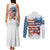 American Flag Fishing Couples Matching Tank Maxi Dress and Long Sleeve Button Shirt with Fishing Rods and Lures Watercolor Style Design - Wonder Print Shop