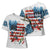 American Flag Fishing Cross Shoulder Shirt with Fishing Rods and Lures Watercolor Style Design - Wonder Print Shop