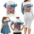 American Flag Fishing Family Matching Long Sleeve Bodycon Dress and Hawaiian Shirt with Fishing Rods and Lures Watercolor Style Design - Wonder Print Shop