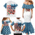 American Flag Fishing Family Matching Mermaid Dress and Hawaiian Shirt with Fishing Rods and Lures Watercolor Style Design - Wonder Print Shop