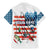 American Flag Fishing Family Matching Mermaid Dress and Hawaiian Shirt with Fishing Rods and Lures Watercolor Style Design - Wonder Print Shop