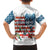 American Flag Fishing Family Matching Off The Shoulder Long Sleeve Dress and Hawaiian Shirt with Fishing Rods and Lures Watercolor Style Design - Wonder Print Shop