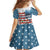 American Flag Fishing Family Matching Off Shoulder Maxi Dress and Hawaiian Shirt with Fishing Rods and Lures Watercolor Style Design - Wonder Print Shop