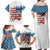 American Flag Fishing Family Matching Off Shoulder Maxi Dress and Hawaiian Shirt with Fishing Rods and Lures Watercolor Style Design - Wonder Print Shop