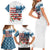 American Flag Fishing Family Matching Short Sleeve Bodycon Dress and Hawaiian Shirt with Fishing Rods and Lures Watercolor Style Design - Wonder Print Shop