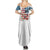 American Flag Fishing Family Matching Summer Maxi Dress and Hawaiian Shirt with Fishing Rods and Lures Watercolor Style Design - Wonder Print Shop