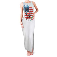 American Flag Fishing Family Matching Tank Maxi Dress and Hawaiian Shirt with Fishing Rods and Lures Watercolor Style Design - Wonder Print Shop