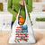 American Flag Fishing Grocery Bag with Fishing Rods and Lures Watercolor Style Design - Wonder Print Shop