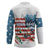 American Flag Fishing Hockey Jersey with Fishing Rods and Lures Watercolor Style Design - Wonder Print Shop