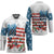 American Flag Fishing Hockey Jersey with Fishing Rods and Lures Watercolor Style Design - Wonder Print Shop