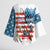 American Flag Fishing Kimono Sleeve Blouse with Fishing Rods and Lures Watercolor Style Design - Wonder Print Shop