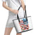 American Flag Fishing Leather Tote Bag with Fishing Rods and Lures Watercolor Style Design - Wonder Print Shop
