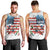 American Flag Fishing Men Tank Top with Fishing Rods and Lures Watercolor Style Design - Wonder Print Shop