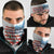 American Flag Fishing Neck Gaiter with Fishing Rods and Lures Watercolor Style Design TS04
